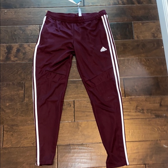 maroon adidas sweatpants